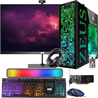 TechMagnet Gaming Desktop PC, Intel i7 6th Gen, Zeus Pro 6, GT 1030, 8GB RAM ARGB, 512GB SSD, 22 Inch Monitor, Wi-Fi | Bluetooth Adapter, Webcam, RGB Kit, Windows 11 (Renewed)