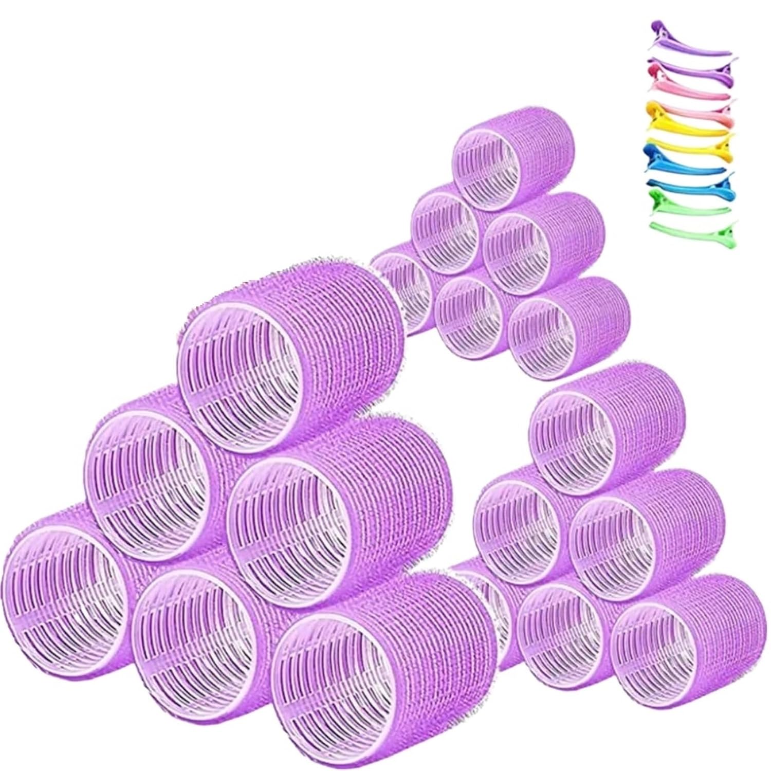 Hair Rollers for Blowout Look Long Hair 36pcs Self-Grip Hair Rollers Heatless Curlers No Heat Bang Volume Self-adhesive Hook & Loop DIY Styling Tool(3cm)