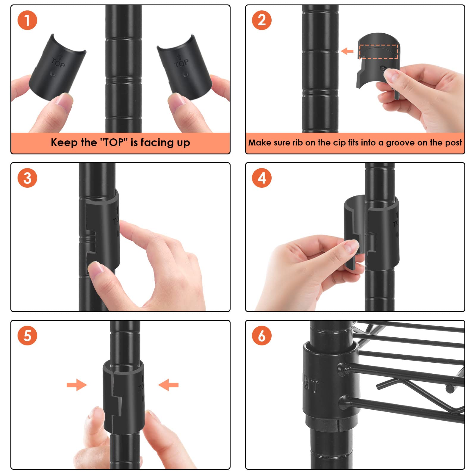 WDT Estantería de 3 estantes con Ruedas, Estante Ajustable de Metal Resistente, Estante de Almacenamiento de Alambre para casa, Oficina, Garaje, Cocina, baño, Metal, Color Negro