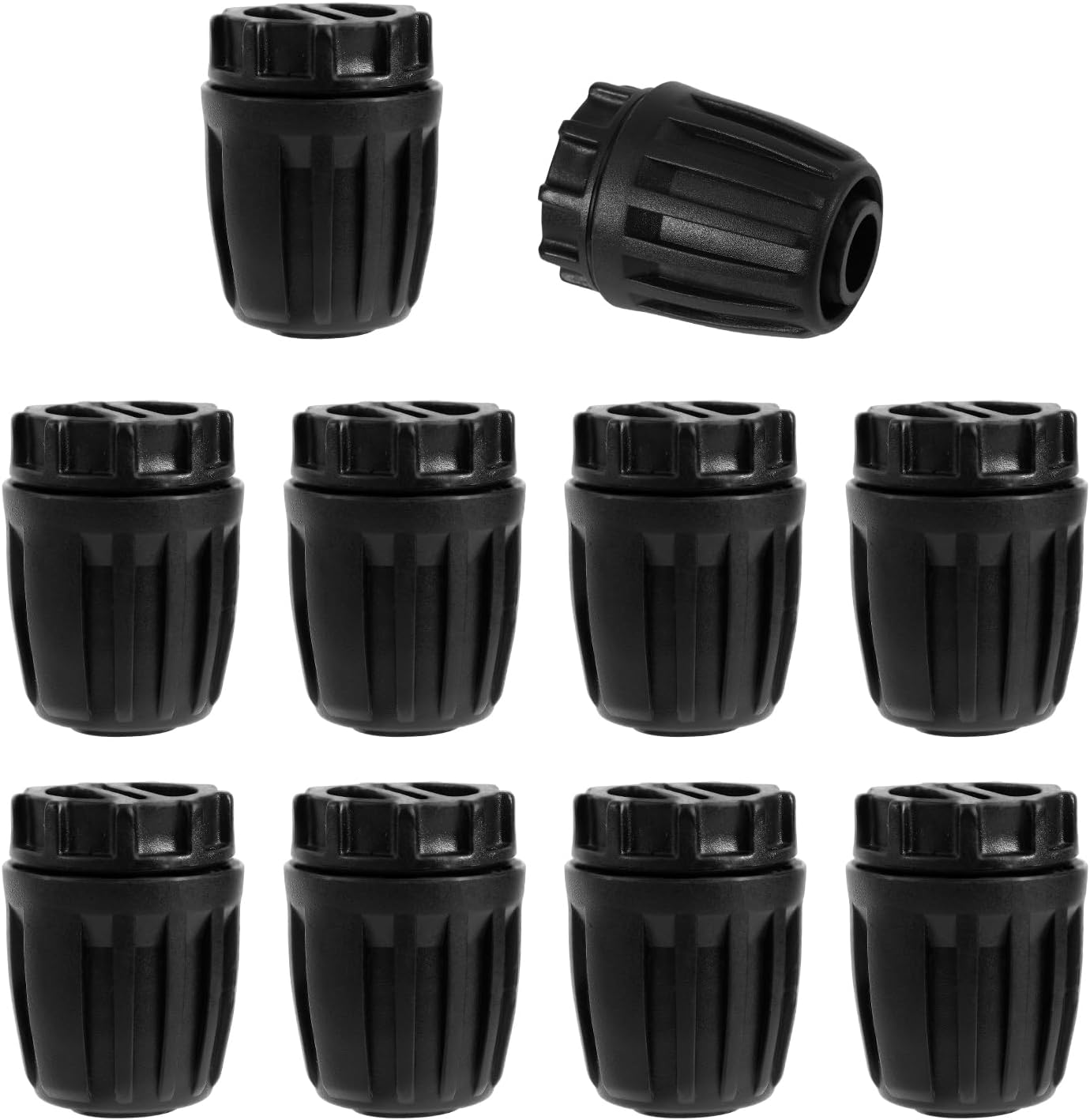 10pcs 1/2 Inch Drip Irrigation End Caps, Anti-Drop Barbed Lock Nut End Plug Fittings for (1/2" ID x 0.6-0.63" OD) 16mm Drip Tubing Connectors for Garden Irrigation Watering System Accessories