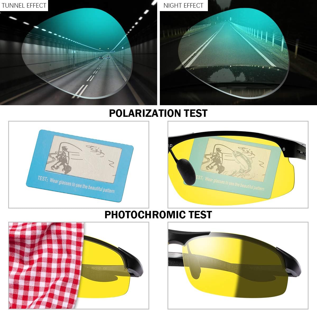 YIMI Men Women Photochromic Polarized Sport Sunglasses Cycling Fishing Driving Glasses UV400 Protection Anti Glare Eyeglasses