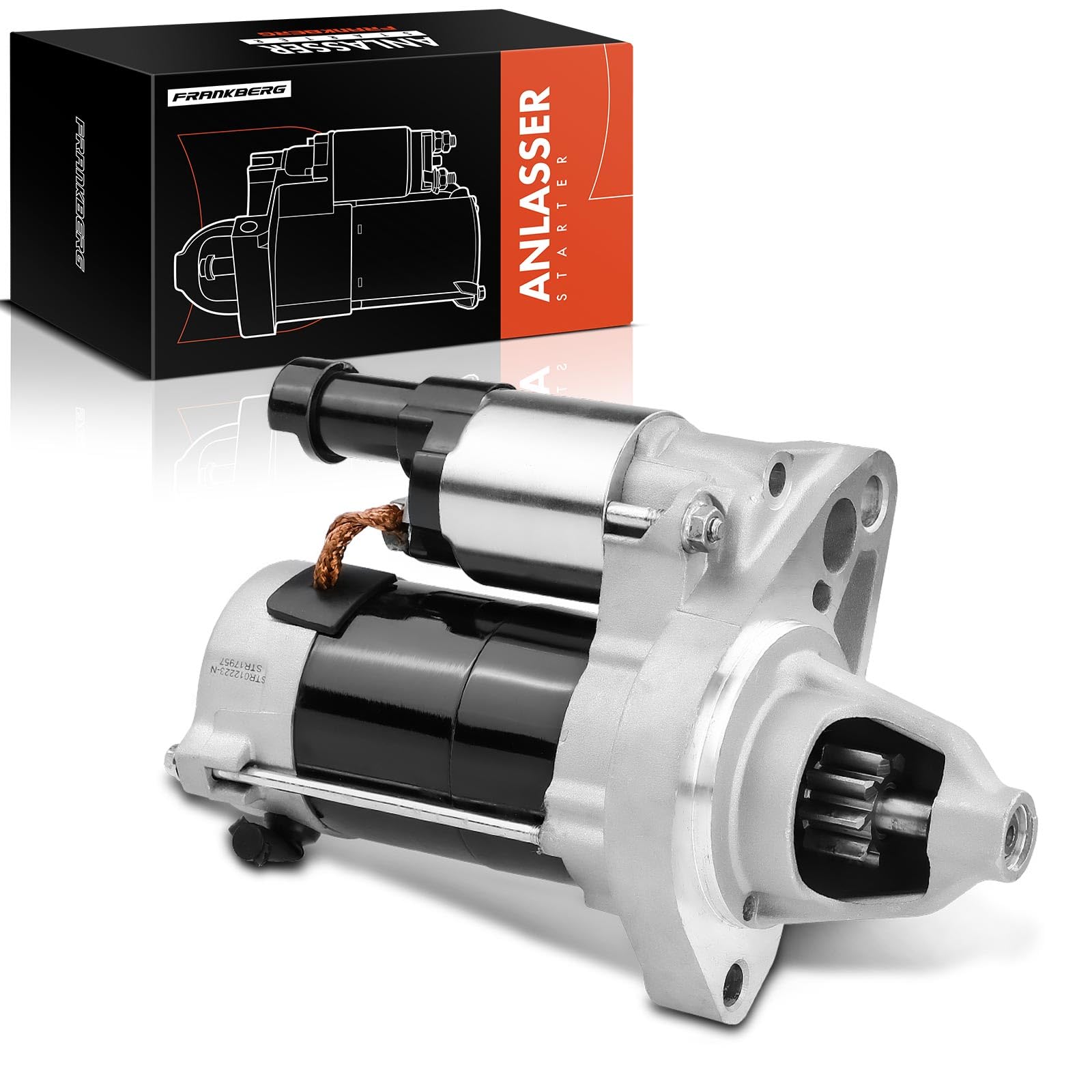 Frankberg Motorino d'avviamento per auto 1 kW 12 V 9 denti 17957 | 17957N; Compatibile con: Civic VIII Hatchback FK FN, CR-V III RE, FR-V BE, Accord VIII CU, Accord VIII Estate CW