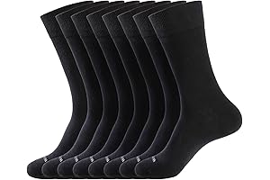 Men's Dress Socks Cotton Thin Classic Lightweight Socks Size 10-13