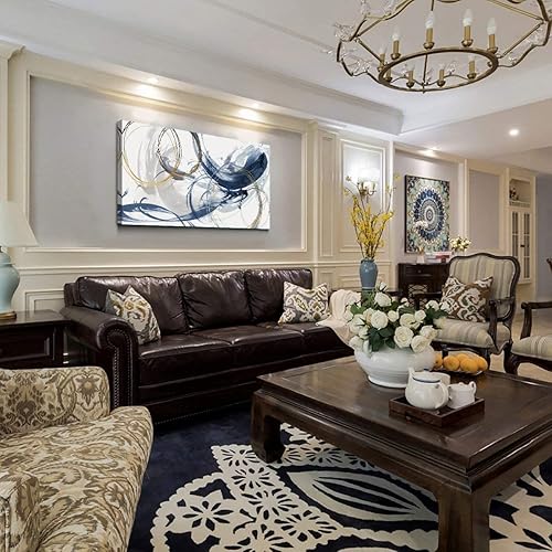 Miniatura 8 de Lienzo para pared pintura de arte abstracto fantasía azul graffiti colorido sobre fondo blanco decoración de pared moderna para sala de estar