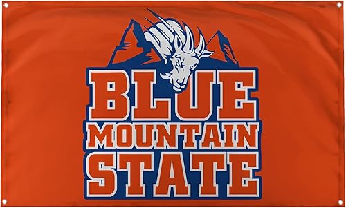 Banger BMS Blue Mountain State University Mountain Goats College School Logo divertido motivacional motivacional para oficina, gimnasio, pared,