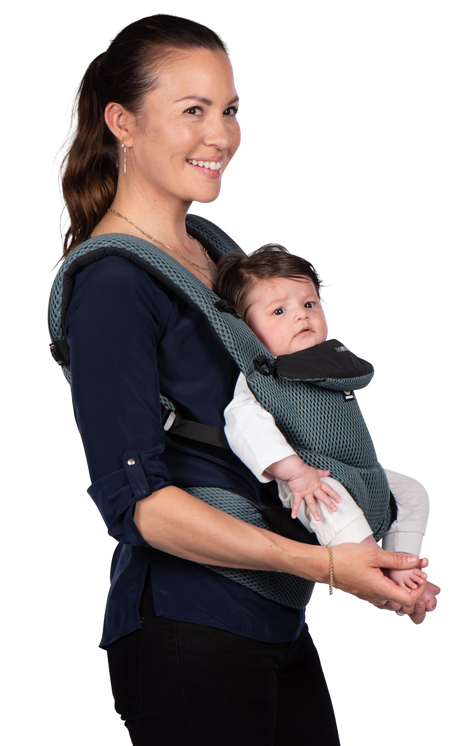 Portabebés ergonómico Dooky Urban Comfort (adecuado desde el nacimiento 0-3 años y 3,5-15 kg, ideal como primeros auxilios para el bebé, tres opciones de transporte diferentes), Grey sapphire