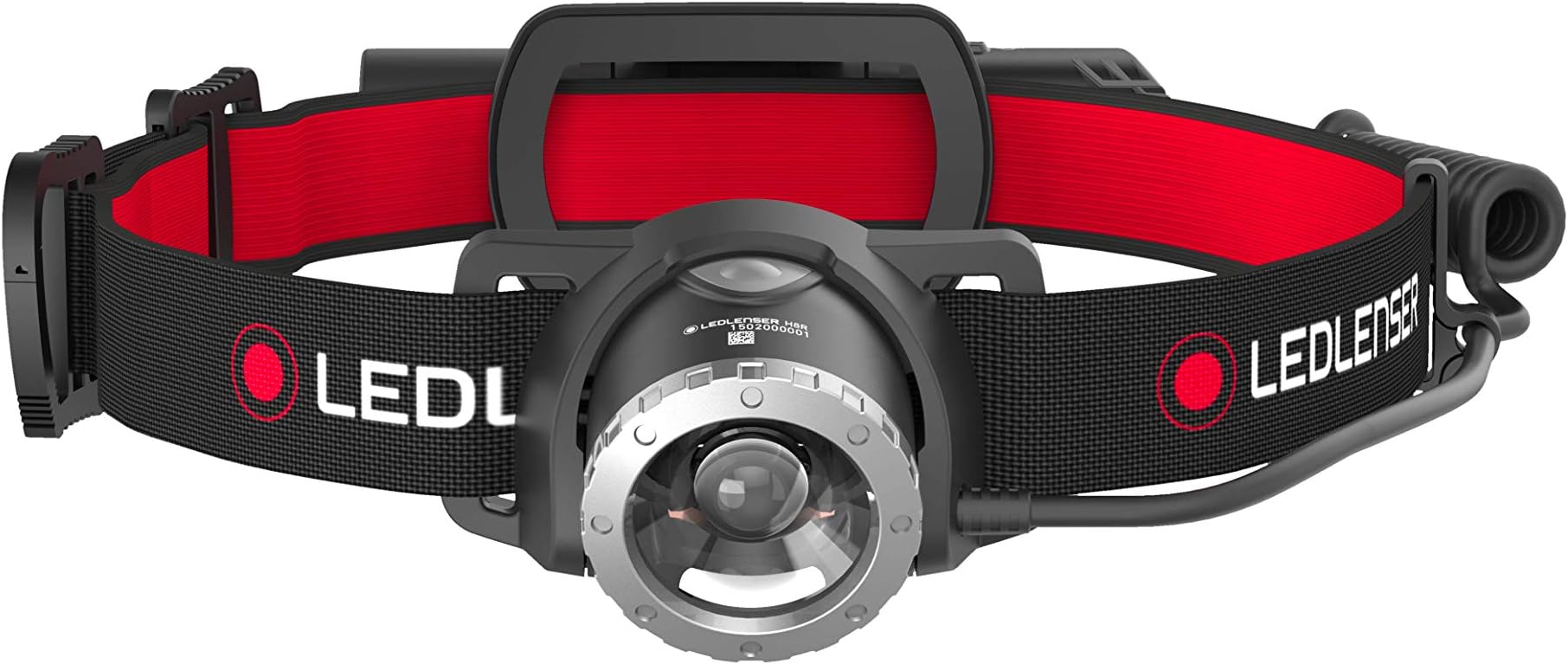 Ledlenser H8R HeadLamp LED, Rechargeable Lithium 18650Battery, 600 Lumens, Focusable, up to zu 120h Runtime, Red Rear Back Light, Slewable, USB Charging Cable, HeadLamp