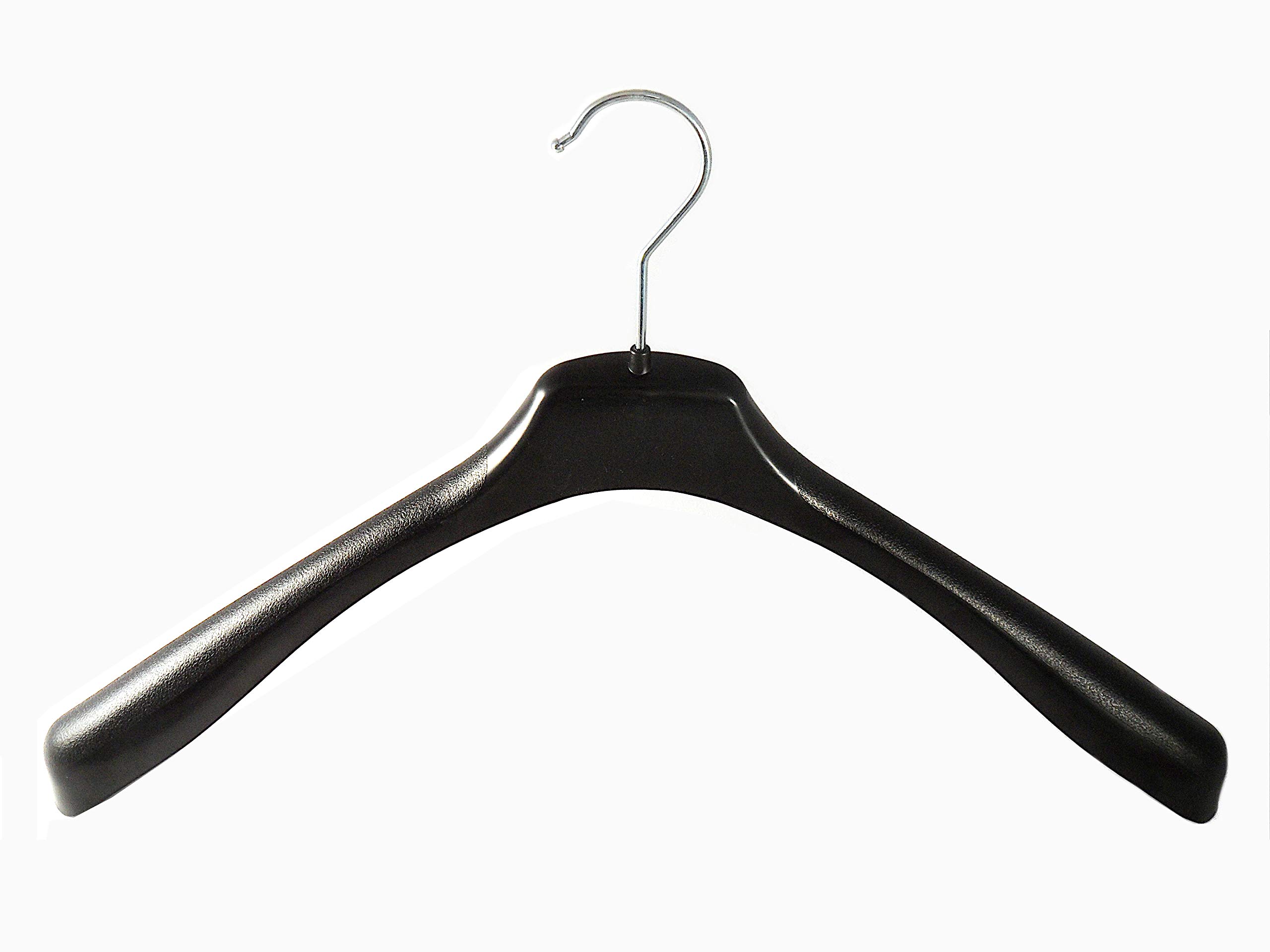 Mäntel und Jackenbügel, XL, Kleiderbügel aus Kunststoff, 50 cm, schwarz, EU50b, 80 Stück