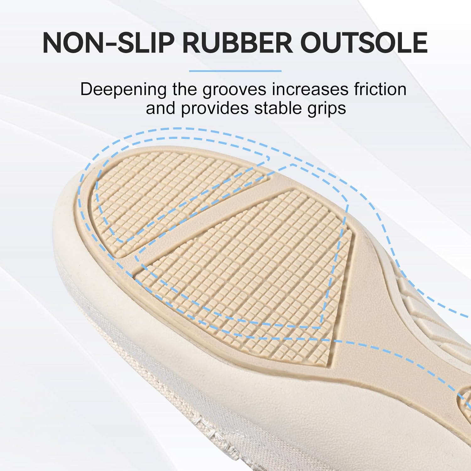 Womens Slip On Shoes, Comfort Casual Loafers Shoes with Arch Support - Boat Canvas Sneakers for Daily Walking - Image 7