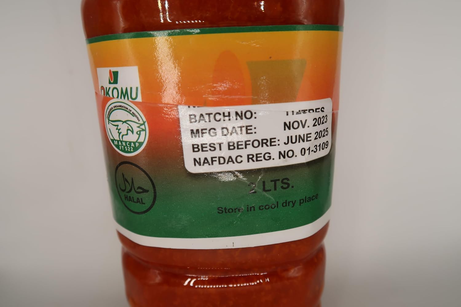 Nigerian 2 LTS Banga Red Palm Oil (Cholesterol Free)
