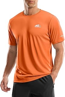 Men's UPF 50+ Sun Protection Dry Fit Workout T-Shirts Rash Guard Swim Shirts Moisture Wicking Tee for Athletic, Beach, Hiking