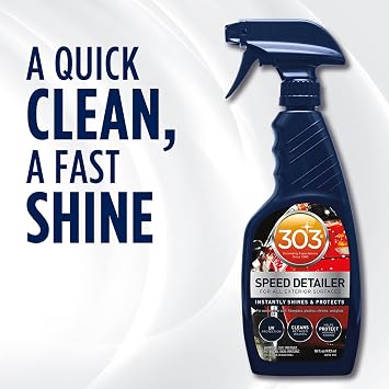 303 Products Speed Detailer - For All Exterior Automotive Surfaces - Instantly Shines And Protects Paint - Cleans Between Washes - UV Protection, 16 fl. oz. (30216CSR) Packaging May Vary