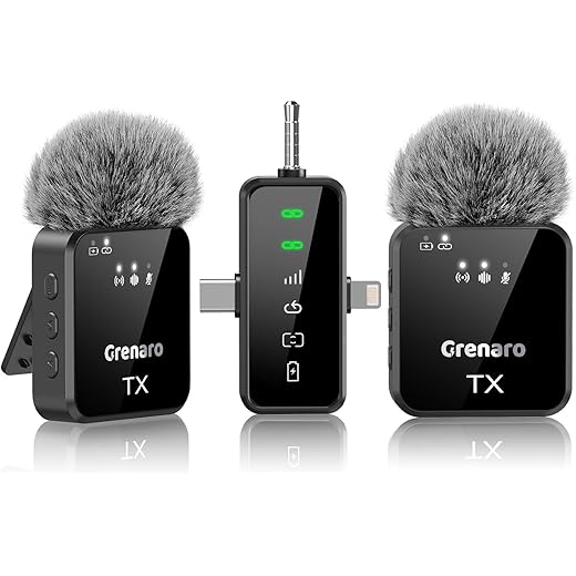 GRENARO 3-in-1 Wireless Microphone for YouTube