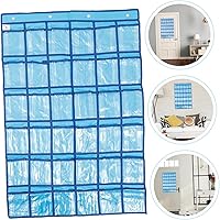 Vista 5 de Zerodeko Bolsa colgante para joyas, organizador de múltiples bolsillos, bolsa montada en la pared para el hogar