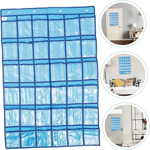 Miniatura 5 de Zerodeko Bolsa colgante para joyas, organizador de múltiples bolsillos, bolsa montada en la pared para el hogar