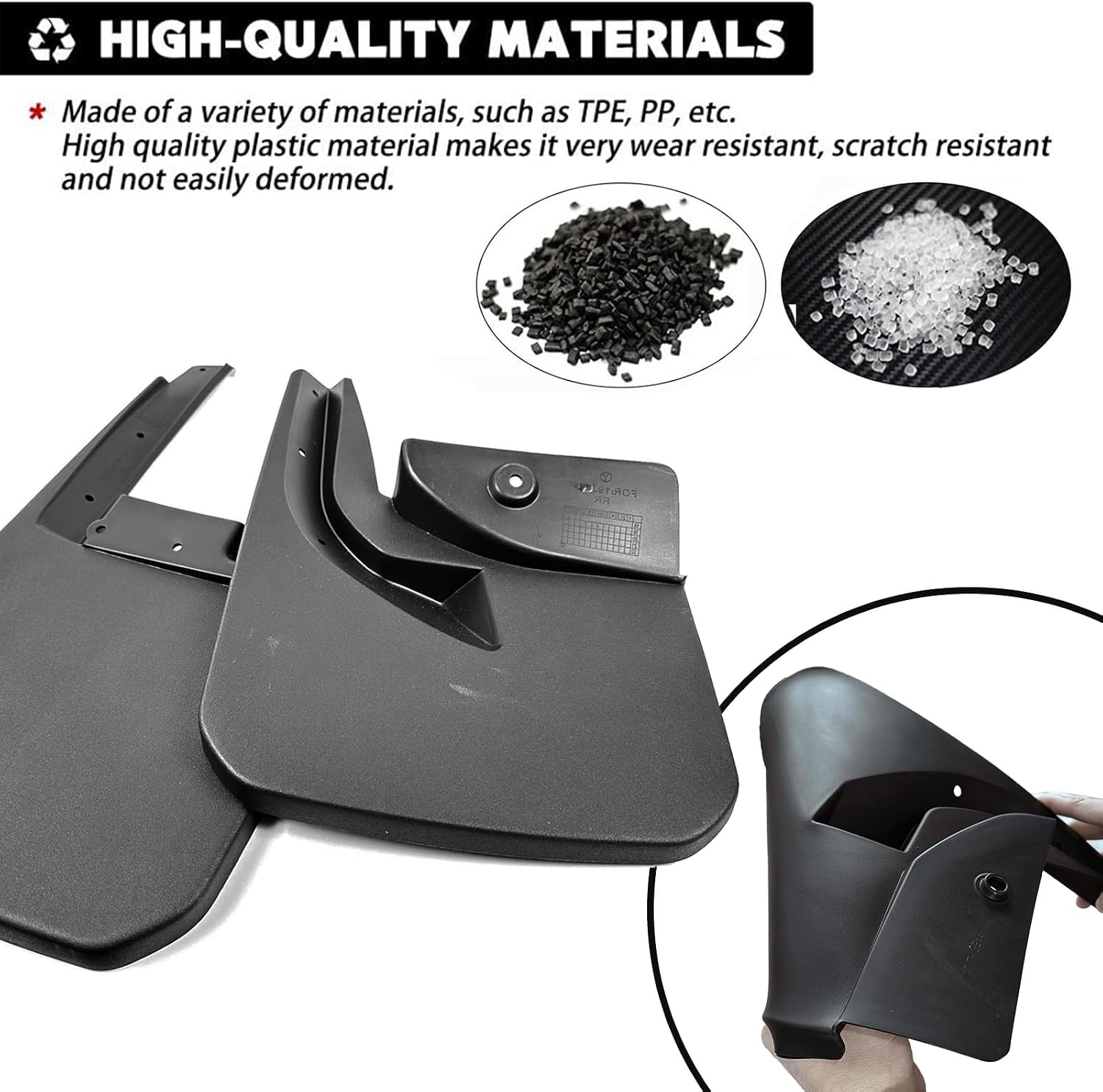 Mud Flaps Splash Guards Fender Flares Front & Rear Mudflap Mud Guard Compatible with Jeep Wrangler JL 2018 2019 2020 2021 2022 2023 Sahara Sport Sports (Exclude Rubicon