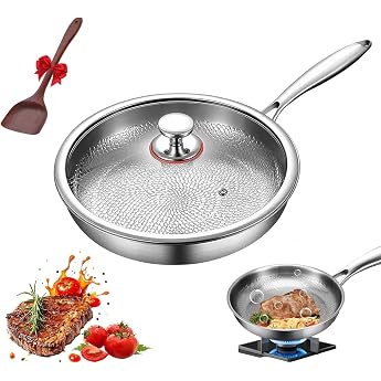 Kovali Titanium Frying Pan, Titanium Pan Uncoated, 26/28/30 cm Kovali Pan, Titanium, Premium Pan, Scratch-Resistant, Ultra-Du