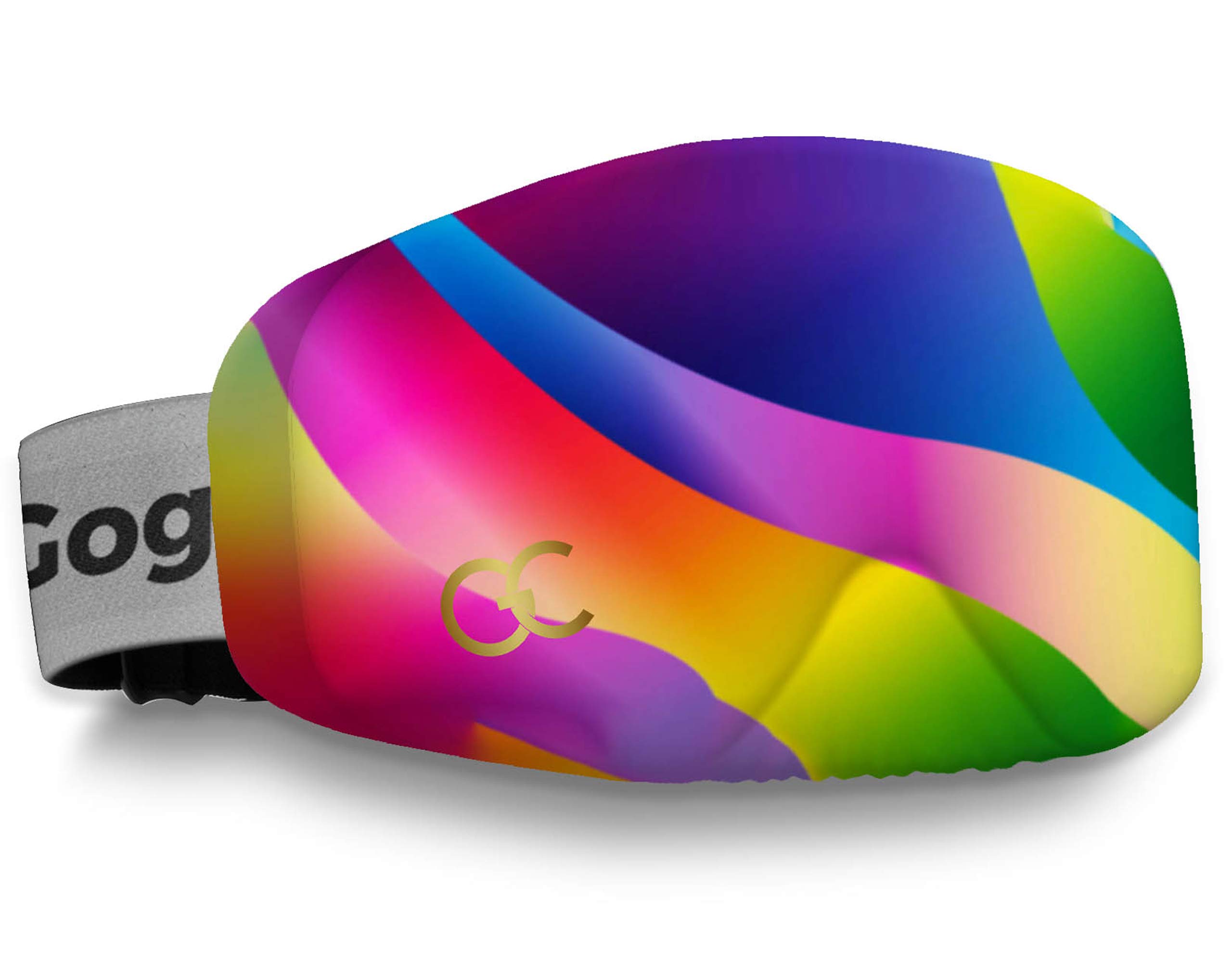 Ski Goggles Protective Cover, Protective Goggle Cover Portable, Ski Goggle Cover Sleeve Anti-Scratch, Ski Goggles Accessories, Ski Equipment, Rainbow Flow Design
