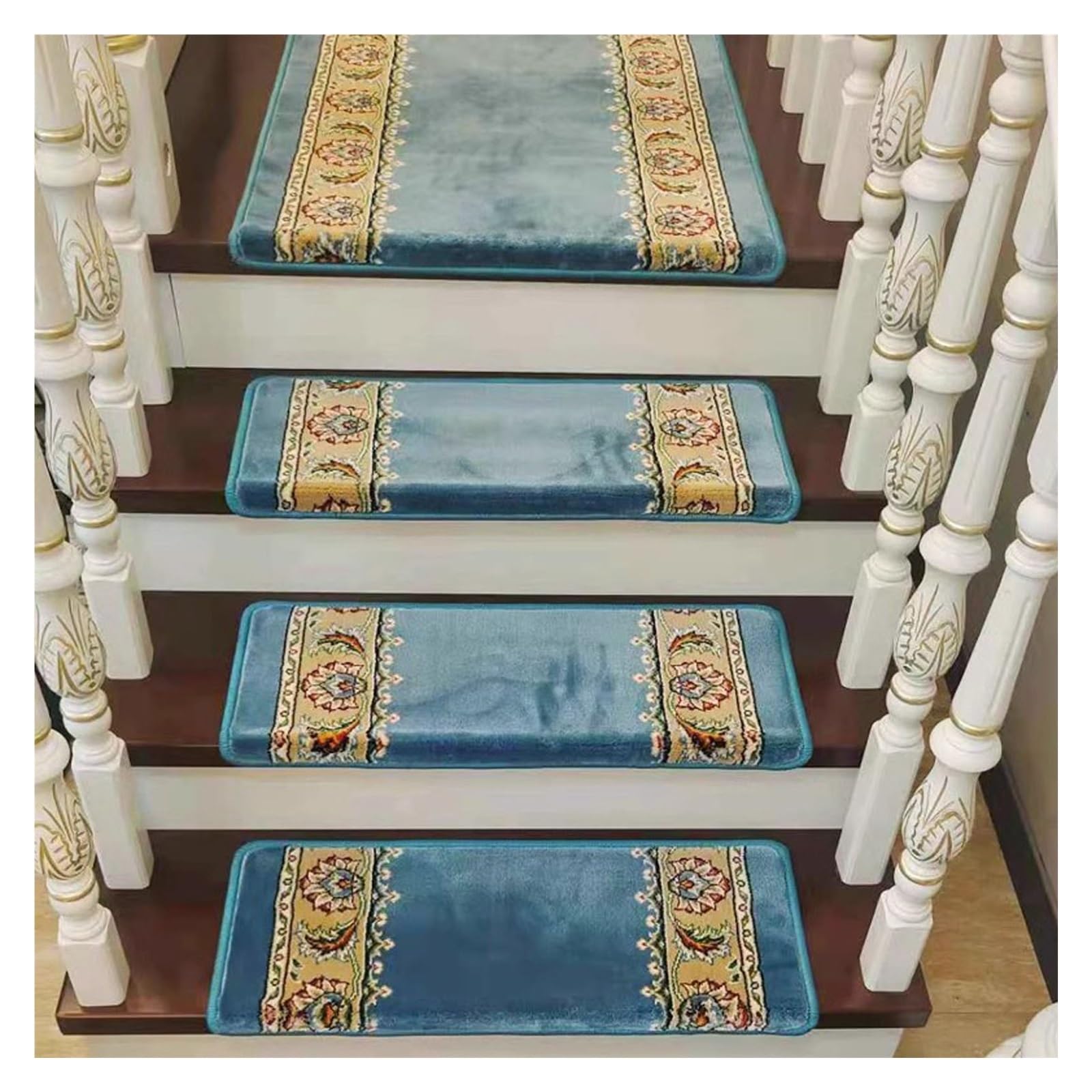 Alfombra para escaleras de madera autoadhesiva y antideslizante de fibra vegetal para niños
