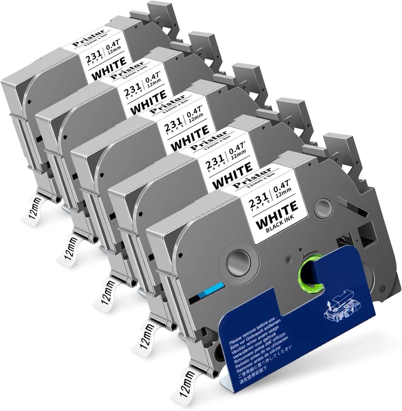 Brother P Touch Labeling Cartridge Compatible TZe Laminated Labelling Tape For Brother P-Touch - 6/9/12/18/24/36mm Brother TZE Blue Label Tapes & Cartridges - Foto 12