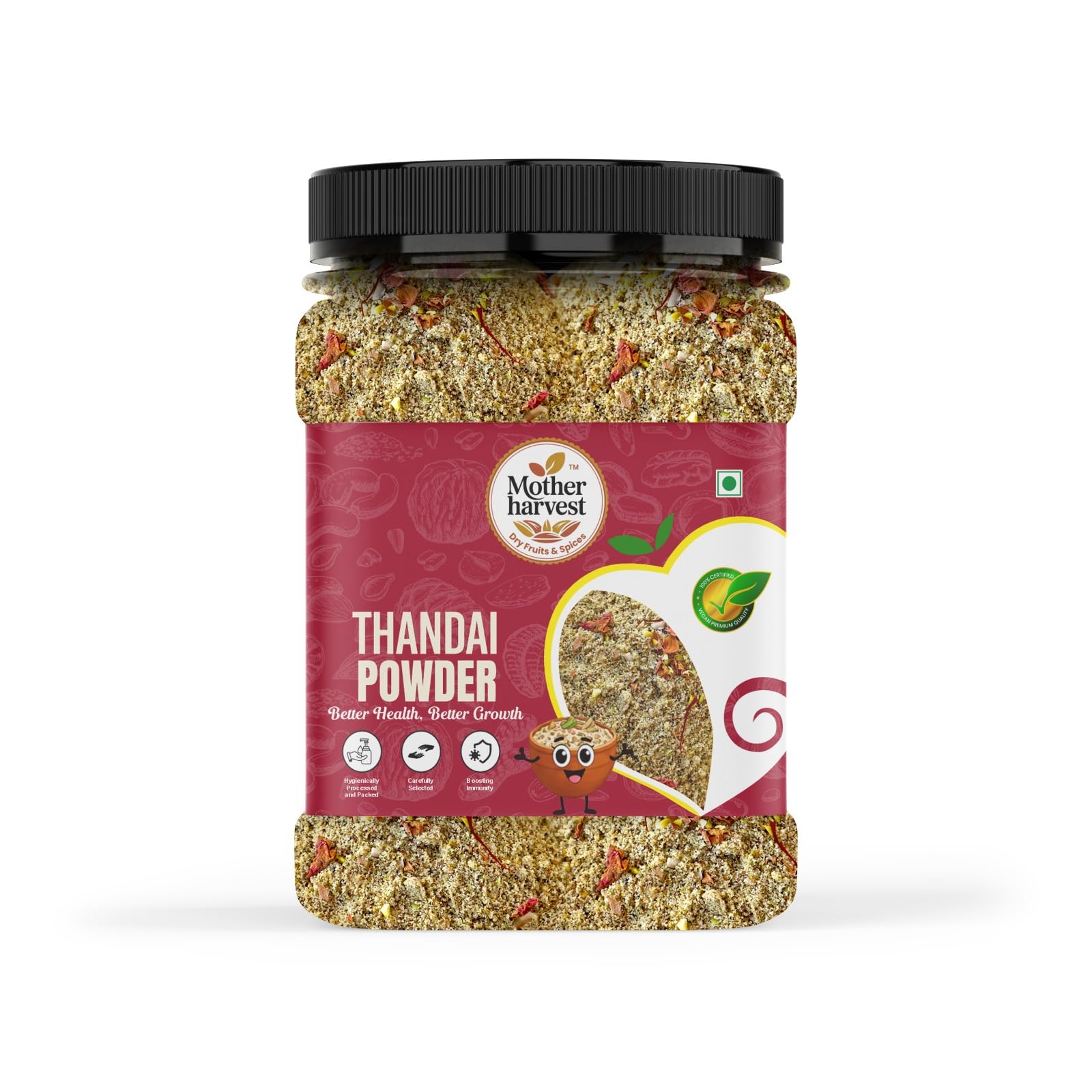 Mother Harvest Thandai Powder | Traditional Dry Fruit, Seed & Spice Blend | Ready-to-Mix Indian Beverage for Milk, Falooda, Kulfi, Milkshakes & Desserts | Refreshing Summer Drink Mix (100GM)-image-32