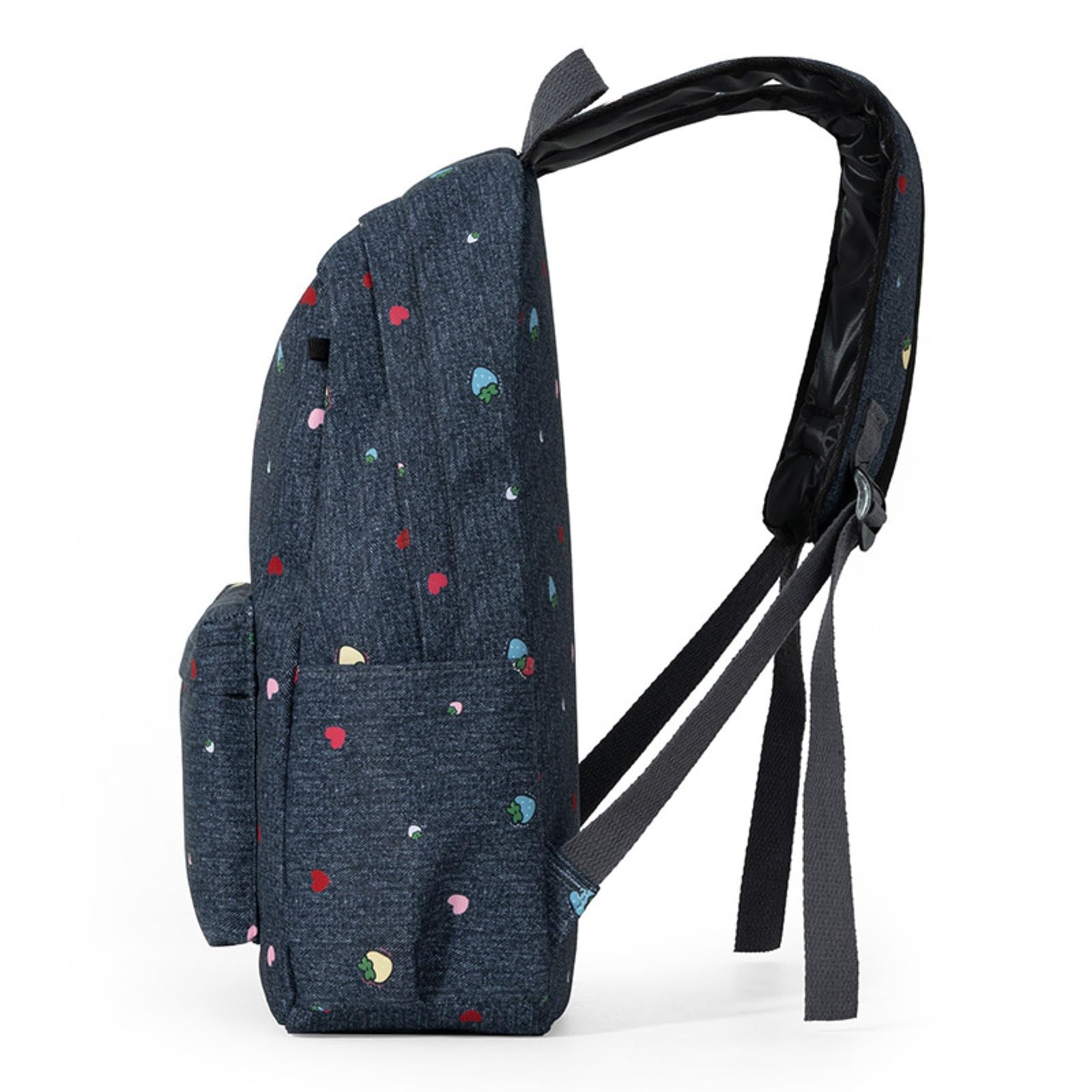 Zaino da Viaggio 3 in 1 di Stampa Fragola Set Scuola con Sacchetto A Pranzo E Borsa Matita per Ragazze Adolescenti