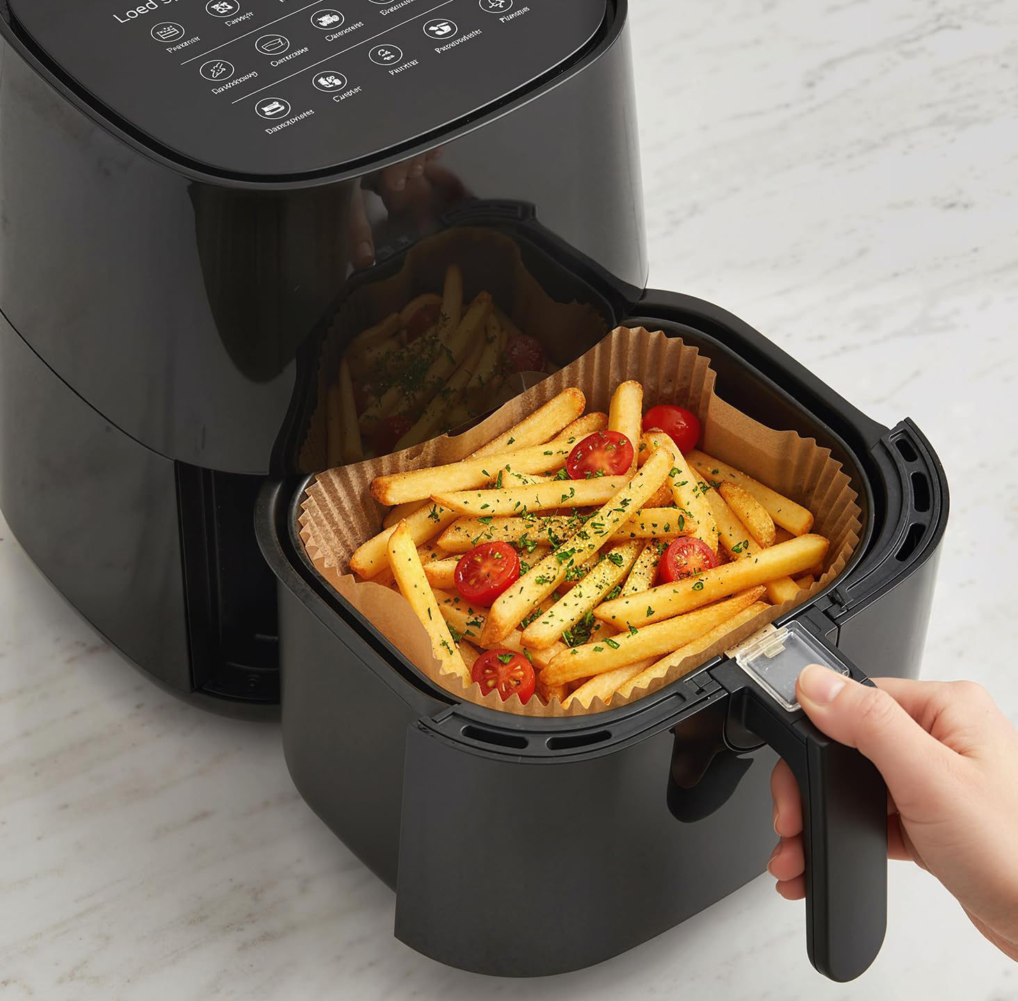 Image secondaire de Lot de 120 Feuilles de Papier Sulfurisé pour Friteuse à Air Chaud - 20 cm