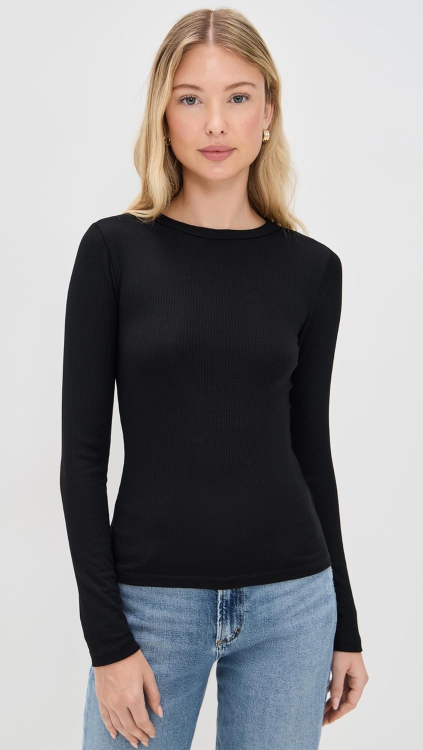 Madewell Women's Drapey Rib Long-Sleeve Tee - Image 2