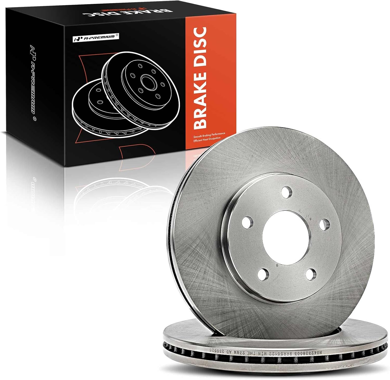 A-Premium 10.87 inch (276.00mm) Front Vented Disc Brake Rotors Compatible with Chevrolet Models - HHR 2006 2007 2008 2009 2010 2011, 2-PC Set