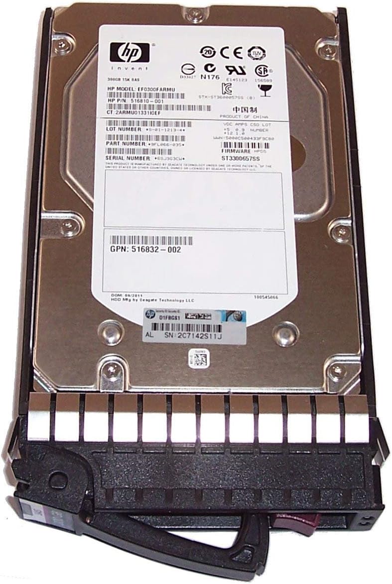 HP 517350-001 300GB 15K 6G LFF SAS Hard Drive (Renewed)