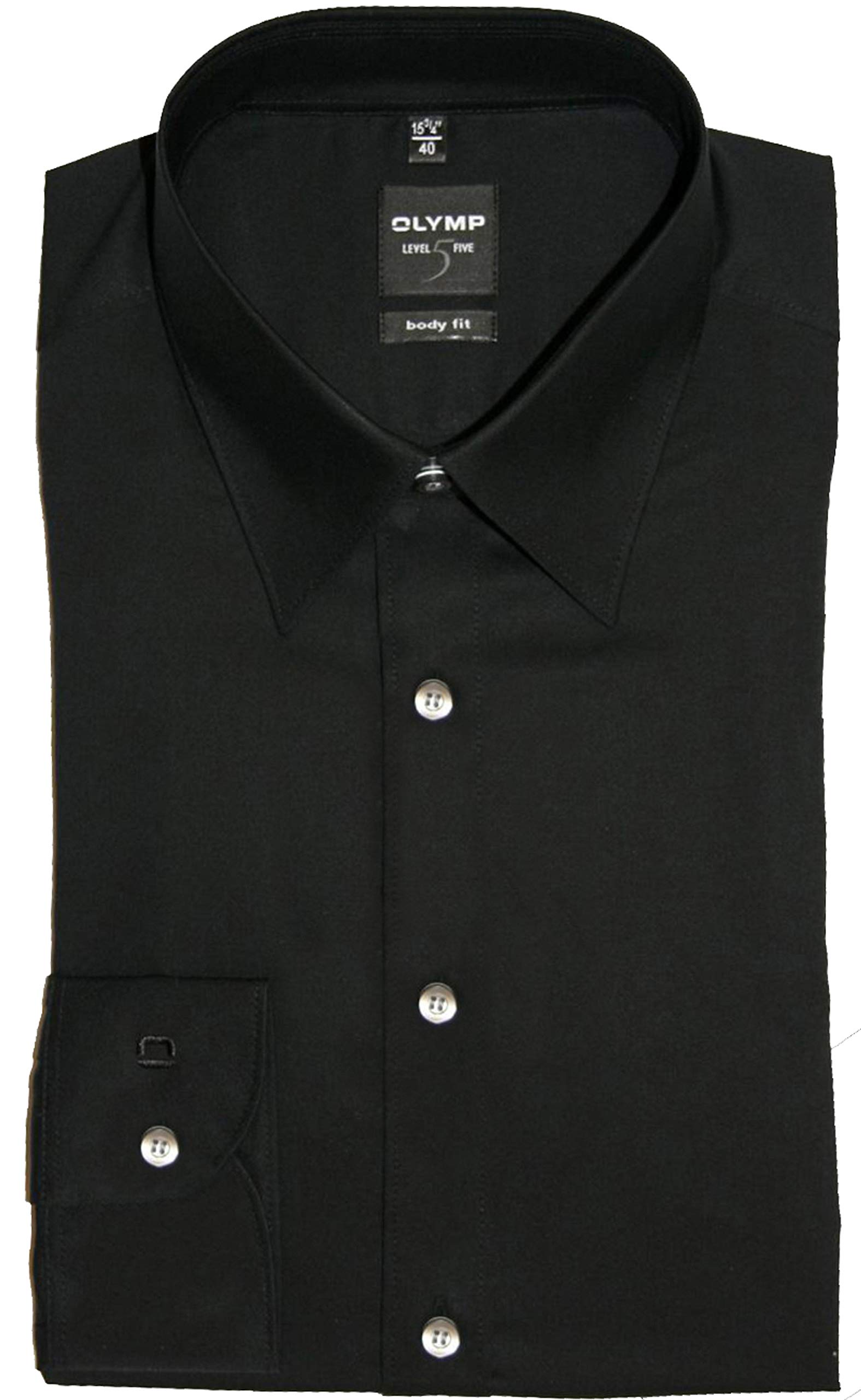 Olymp Level Five Shirt Extra Long Sleeve Body-Fit Black size 39