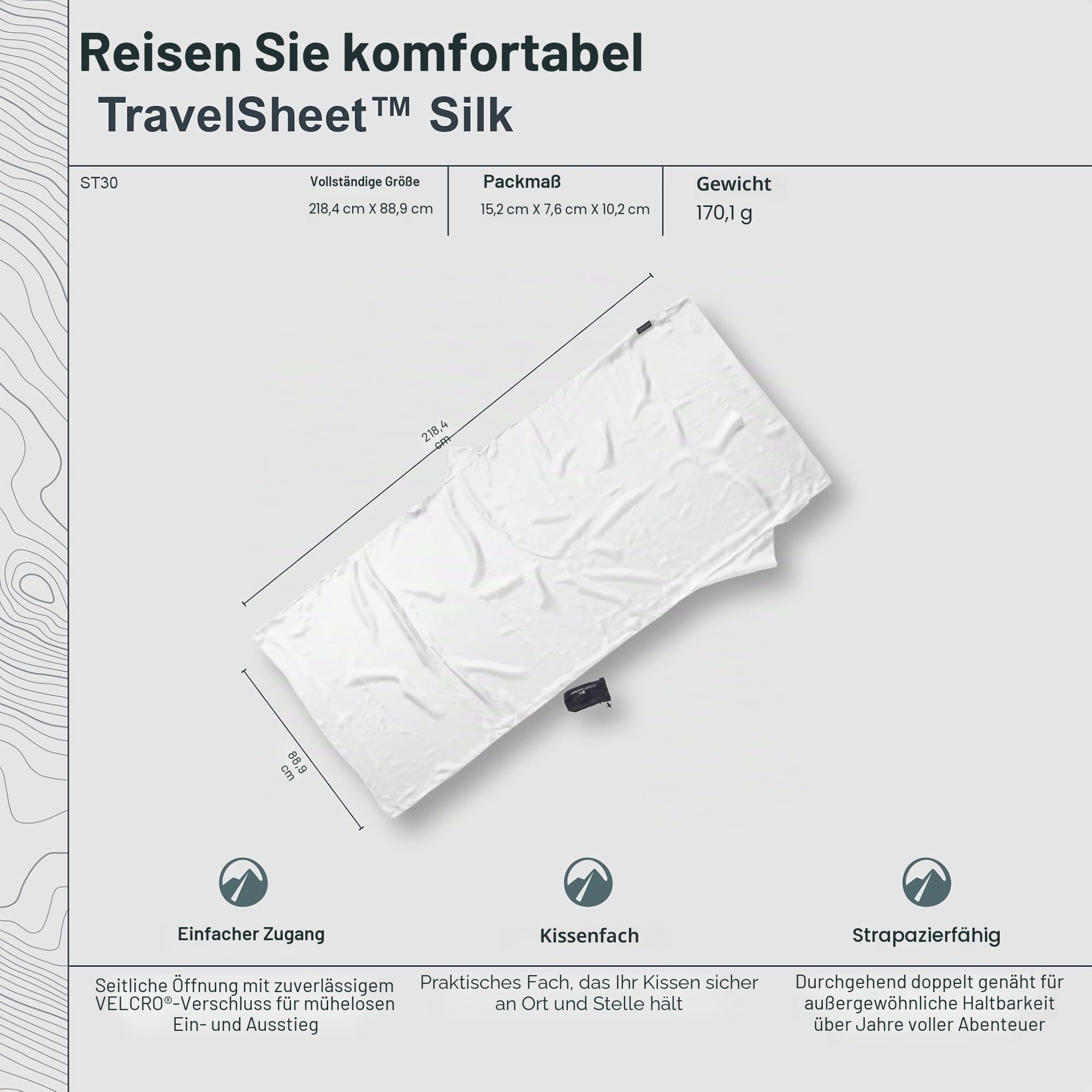 Cocoon Hüttenschlafsack aus Seide