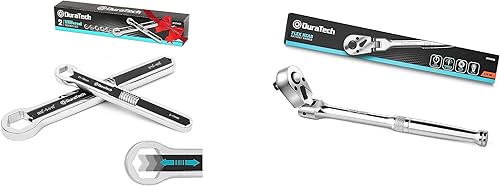 DURATECH Juego de llaves universales y trinquete de cabeza flexible de 38"