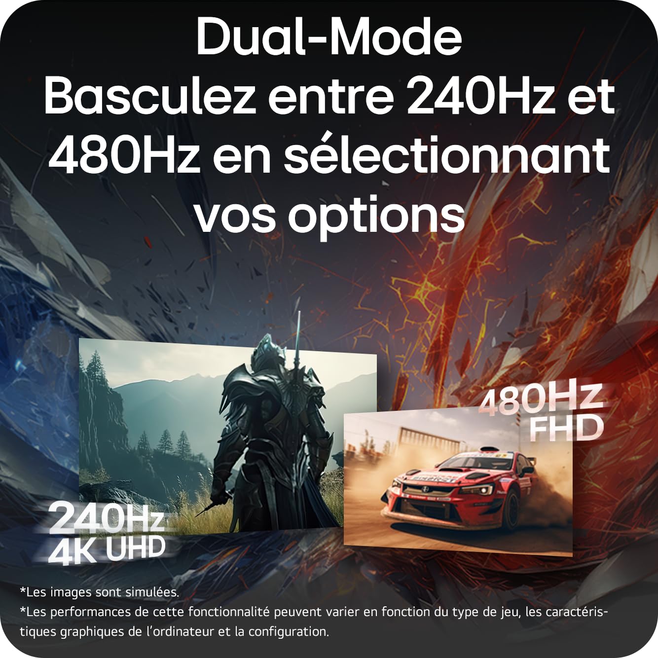 LG Ultragear™ 32GX870A-B.AEU Ecran PC Gaming 32" - Dalle OLED résolution 4K UHD (3840 x 2160), 0,03ms 240Hz, DisplayHDR™400 True Black, DCI-P3 98.5% (CIE1976), FreeSync Premium Pro, G-Sync Compatible