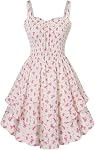 SCARLET DARKNESS Robe d'été florale Femmes tendance 2026 Robes de soleil enroulées Mini Robes
