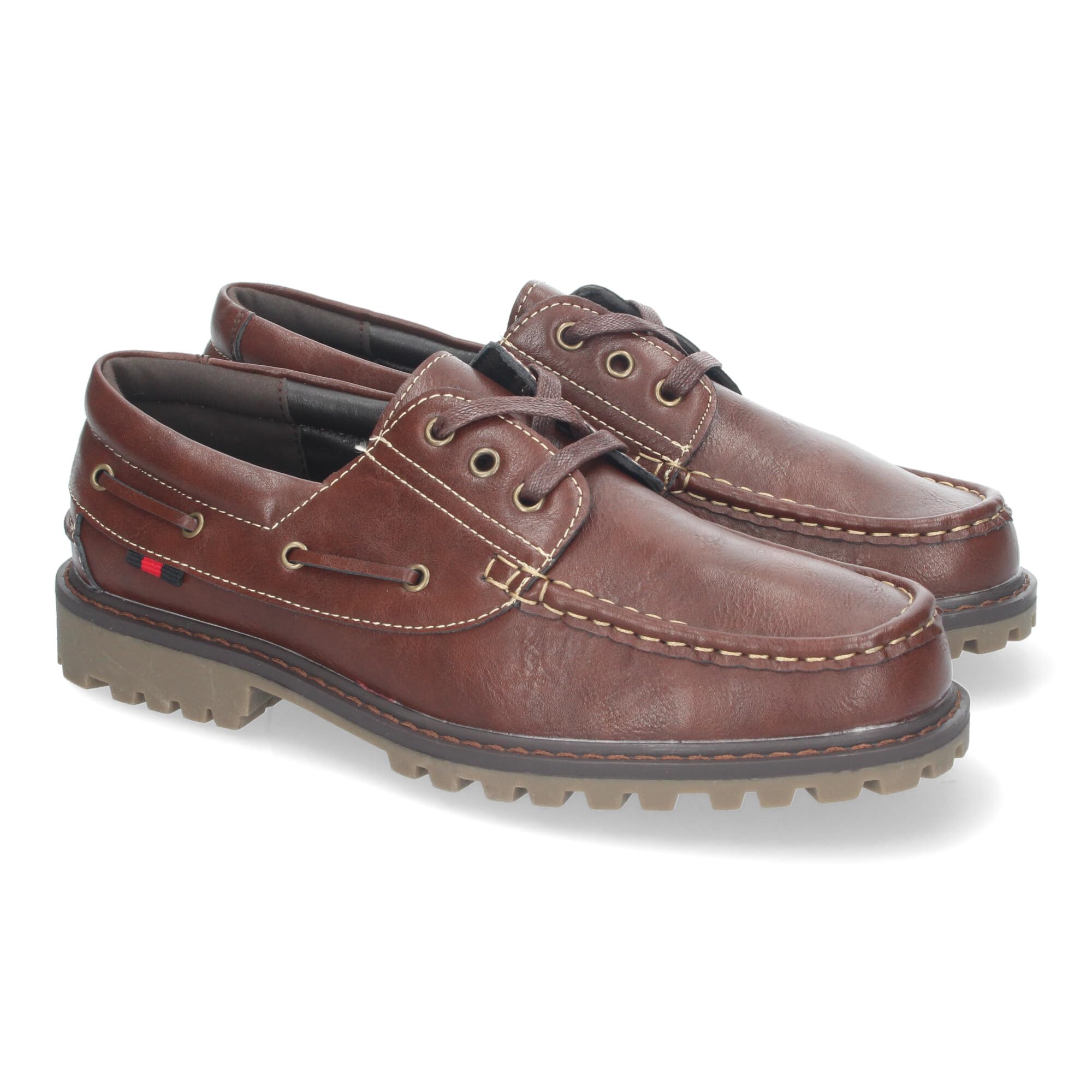 Mocasines elegantes de hombre con cordones y suela dentada resistente 7