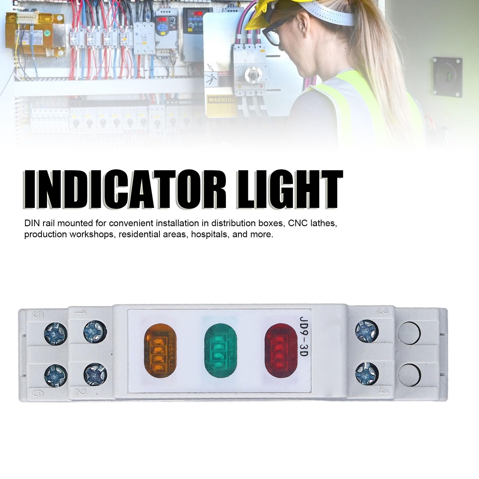 Lampada Spia LED 230V Rosso Giallo Verde per Guida DIN Segnalazione Stato Circuiti Elettrici Quadri Industriali e Automazione