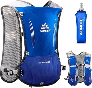 Lightweight Running Hydration Backpack, 5L 190g Running Hydration Vest for Women and Men Cycling Running Climbing Hiking Vest Pack