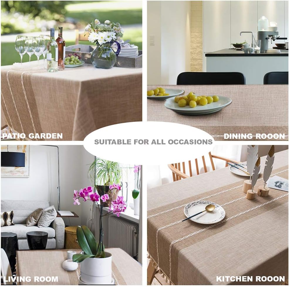 40% Off Discount Vedouci Tablecloths,Stitching Tassel Table Cloth,Wrinkle Free,Dust-Proof Table Cover for Kitchen Dining, Party, Holiday, Christmas, Buffet(Oblong, 55''x120'',10-12 Seats,Light Coffee) Get Popular Offer Vedouci Tablecloths,Stitching Tassel Table Cloth,Wrinkle Free,Dust-Proof Table Cover for Kitchen Dining, Party, Holiday, Christmas, Buffet(Oblong, 55''x120'',10-12 Seats,Light Coffee)