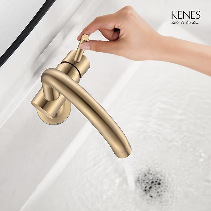 Grifería Lavamanos Monocomando 1 Hueco Acabado Champagne Bro miniatura 2