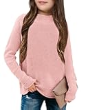 thefabland Girl's Long Sleeve Sweater Mock Neck Fall Soft Knit Pullover Jumper Tops