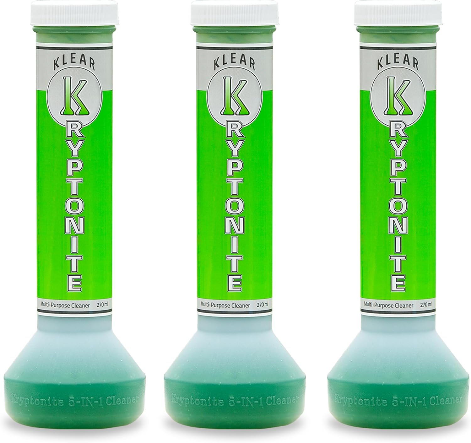 KLEAR Kryptonite Multipurpose Glass Cleaner 3-Pack | Powerful 5 in 1 Cleaning Combo | Glass Friendly & Alcohol-Free Glass Cleaner| Coat, Relax, Rinse| 9 oz (Pack of 3)