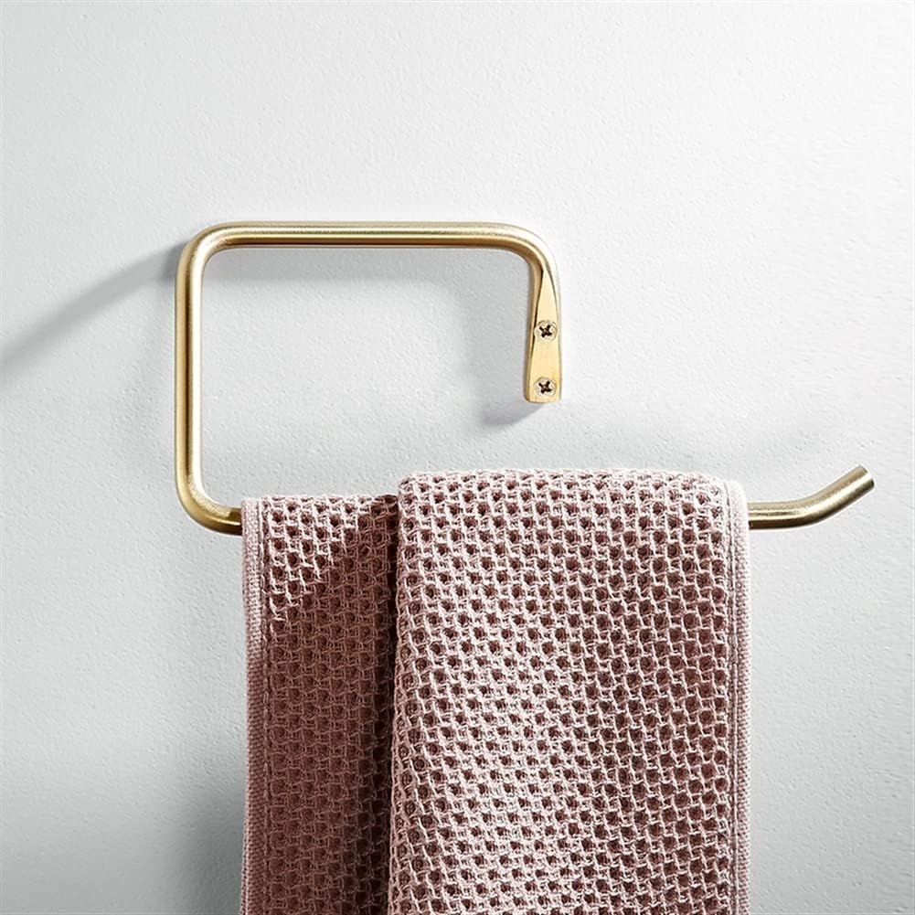 LSLYTQ Brushed Gold Bathroom Accessories, 304 Stainless Steel Towel Ring, Style Bathroom Towel Hanger