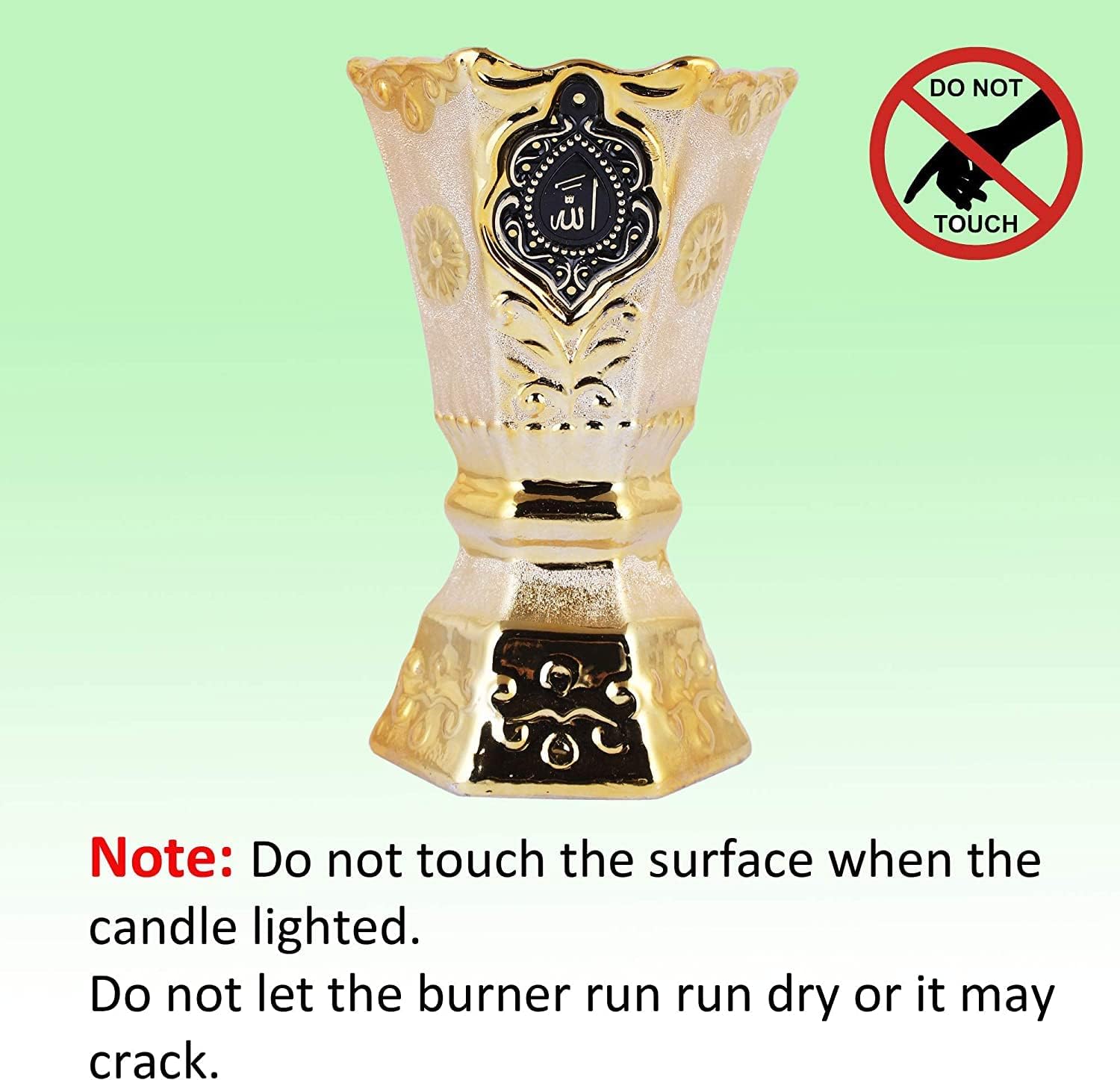 Beautiful Ceramic Incense Bakhoor Oud Burner Frankincense Incense Holder Non Electric, Best for Gift IB-030-NE