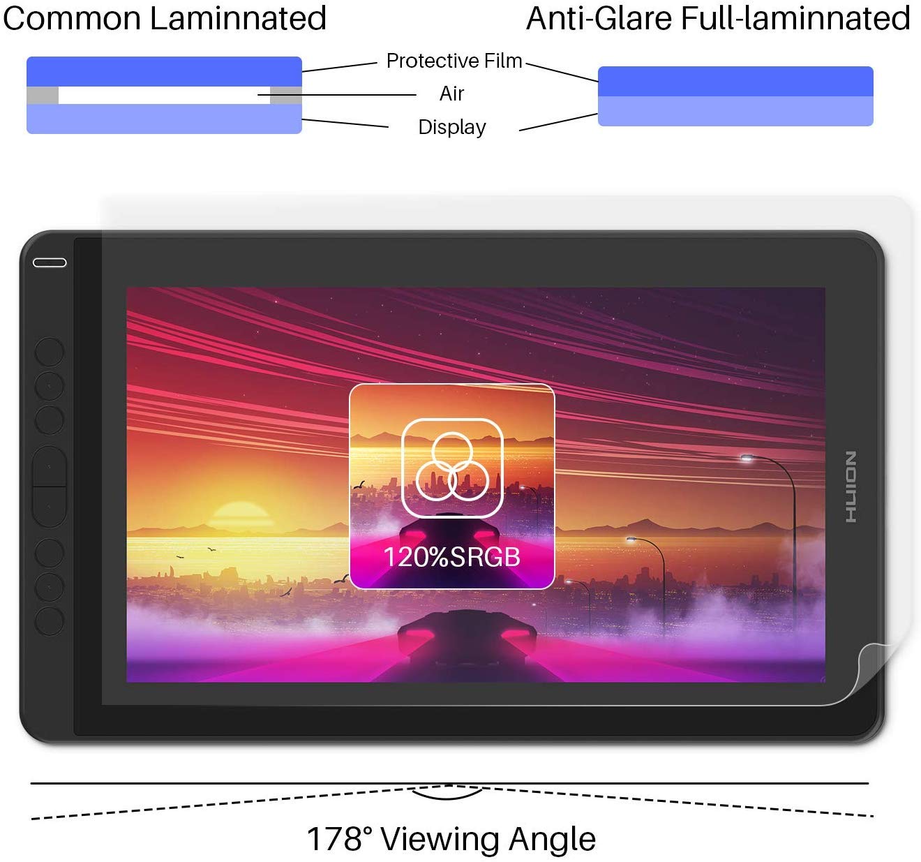Buy HUION 2020 Kamvas 13 Graphic Drawing Monitor 2in1 Pen Display