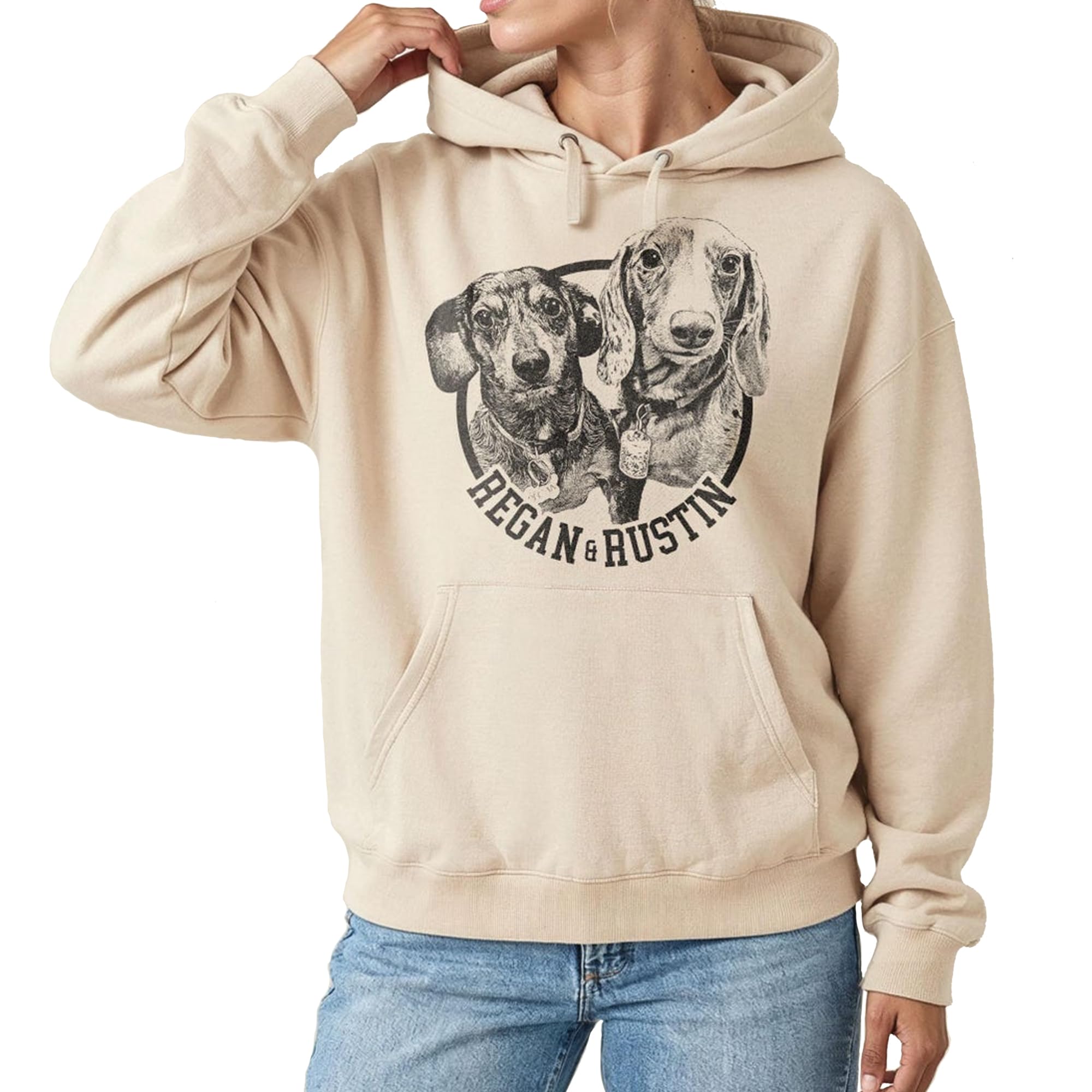 Chillever Personalized Dog Potrait Hoodie Custom Pet Photo Shirt Sweatshirt Dog Mom Gifts Gift for Dogs Lover