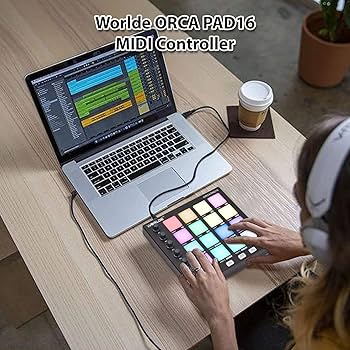 WORLDE PAD48 ポータブル USB MIDI ドラムパッドコントローラ