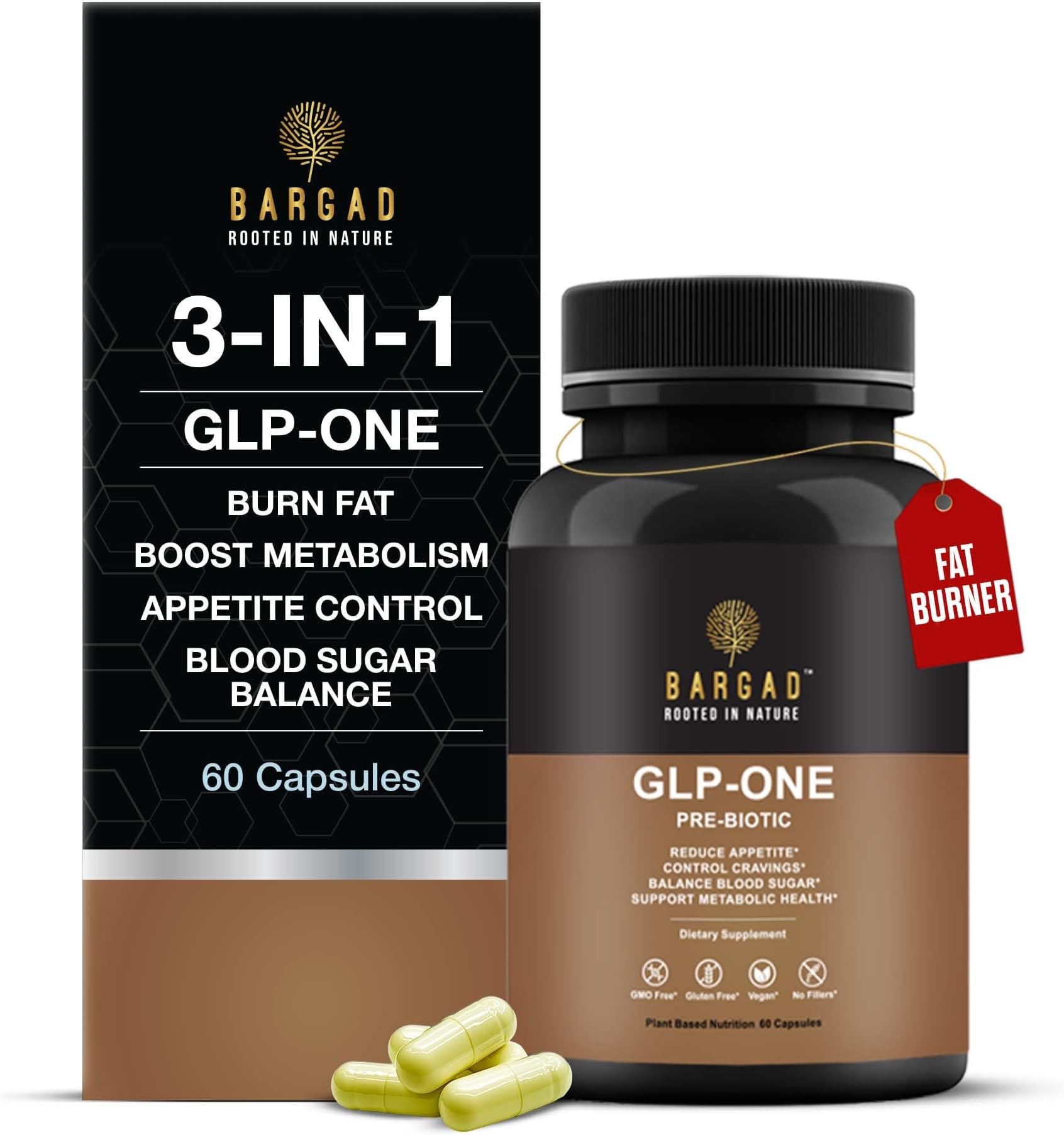GLP-1 Supplement for Women & Men, GLP Activate Natural Formula, Hunger & Metabolism Support - Expert Formulated to Supports GLP1 Naturally | Probiotic and Prebiotic (60 Capsules)