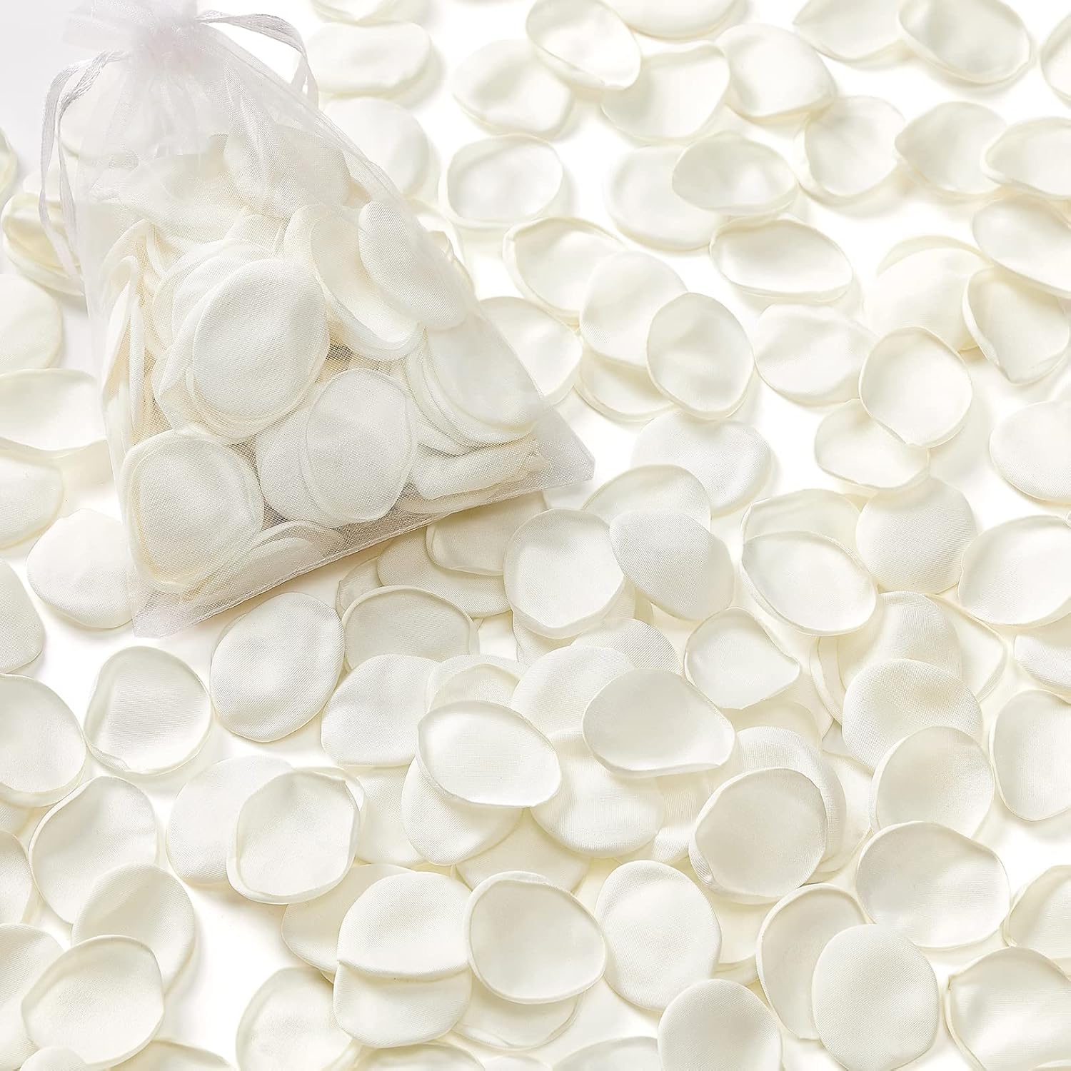 Serwalin 300pcs Silk Rose Petals Flowers Petals for St. Patrick's Day Weddings White