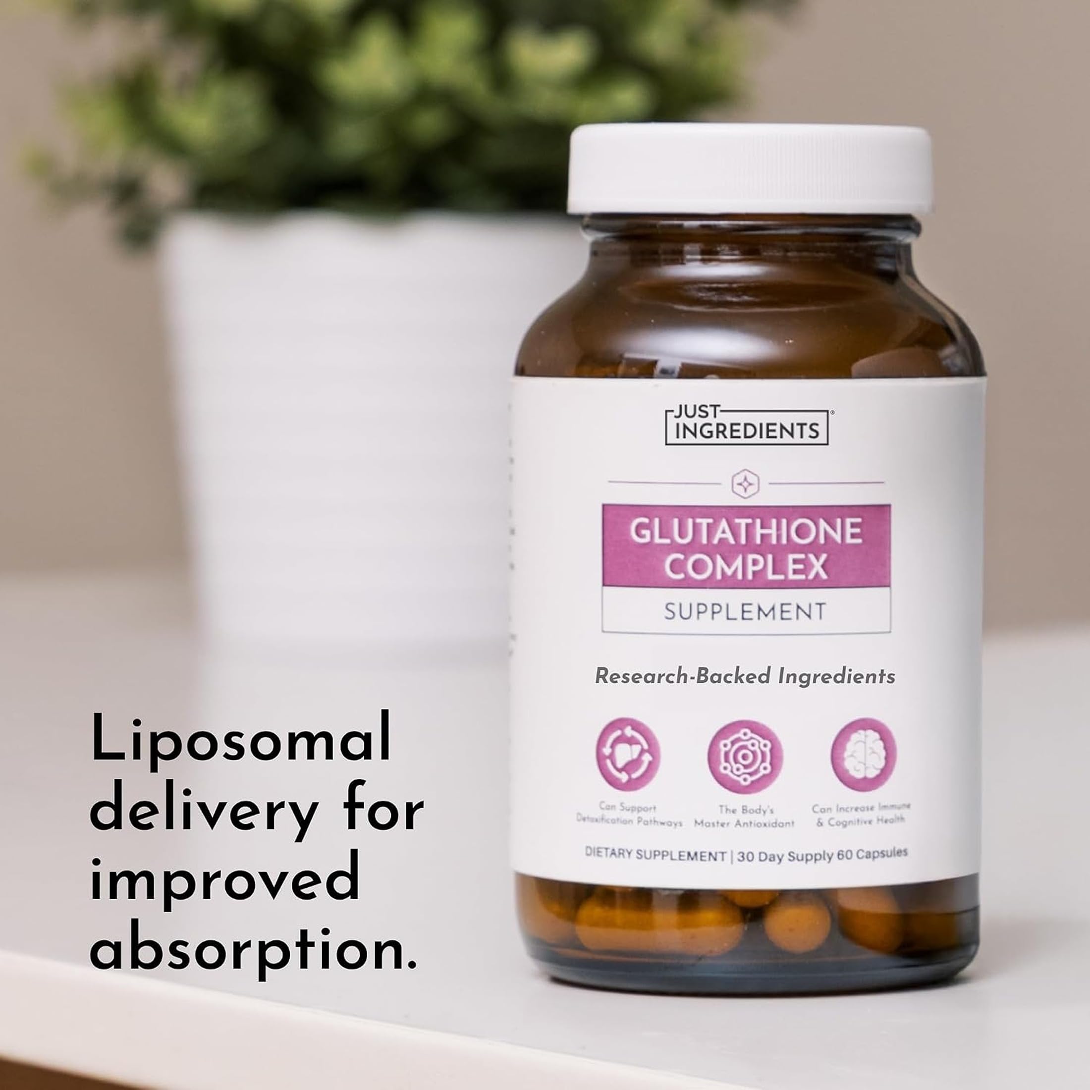 ingredients of glutathione injection JUST Complex - Liposomal & Tributyrin - 60 Capsules gruppe:Nahrungsergaenzung